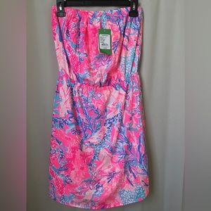 Lilly Pulitzer strapless Windsor dress NWT - sz SM/Med - ‘aquadesiac’ print